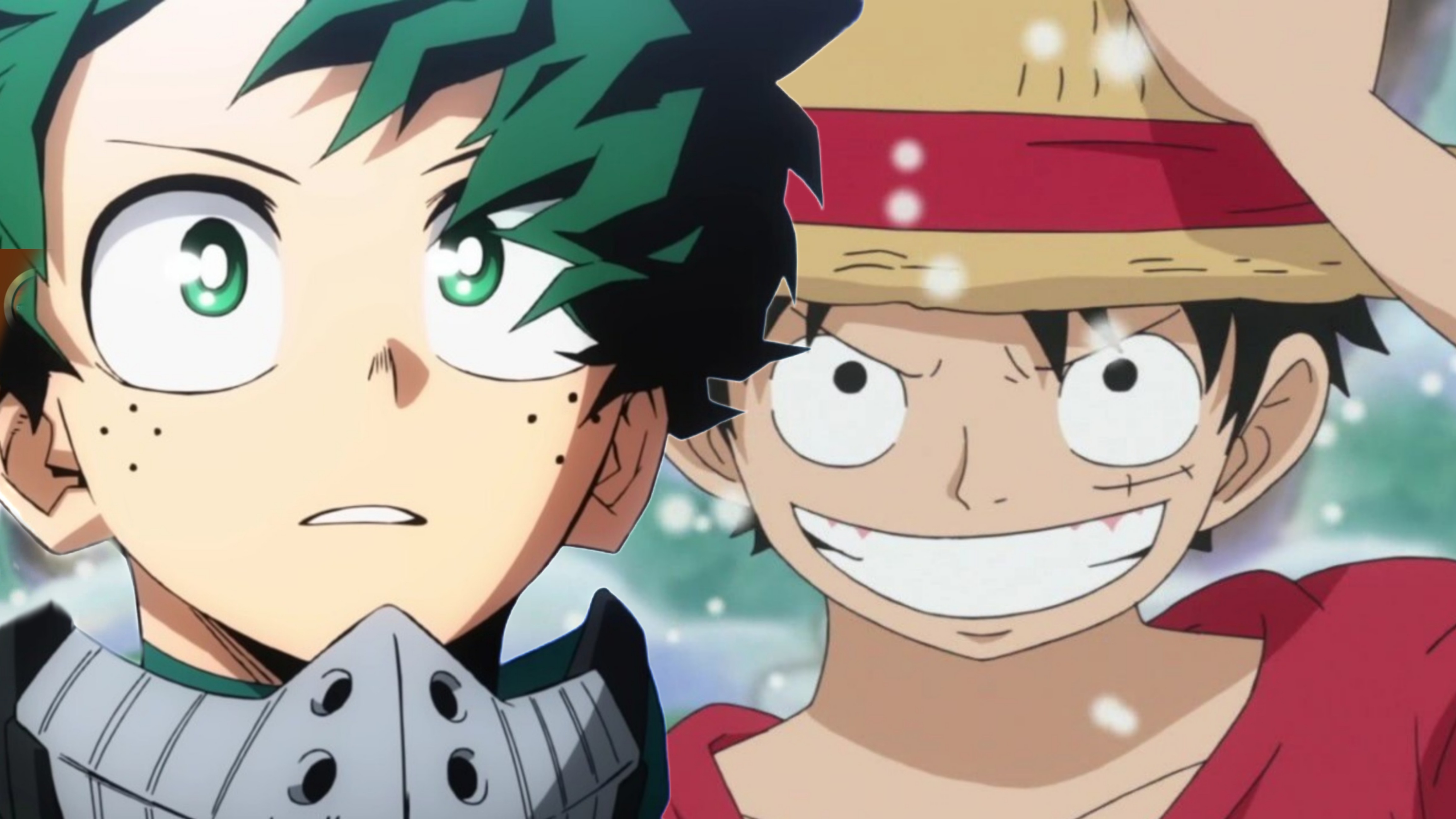 Deku di My Hero Academia e Luffy di One Piece