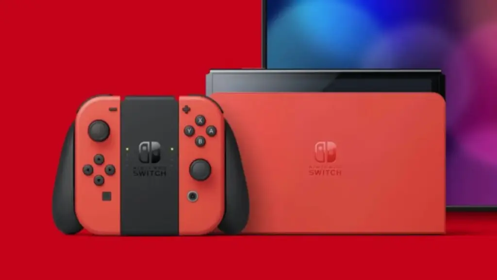 nintendo switch oled mario red e