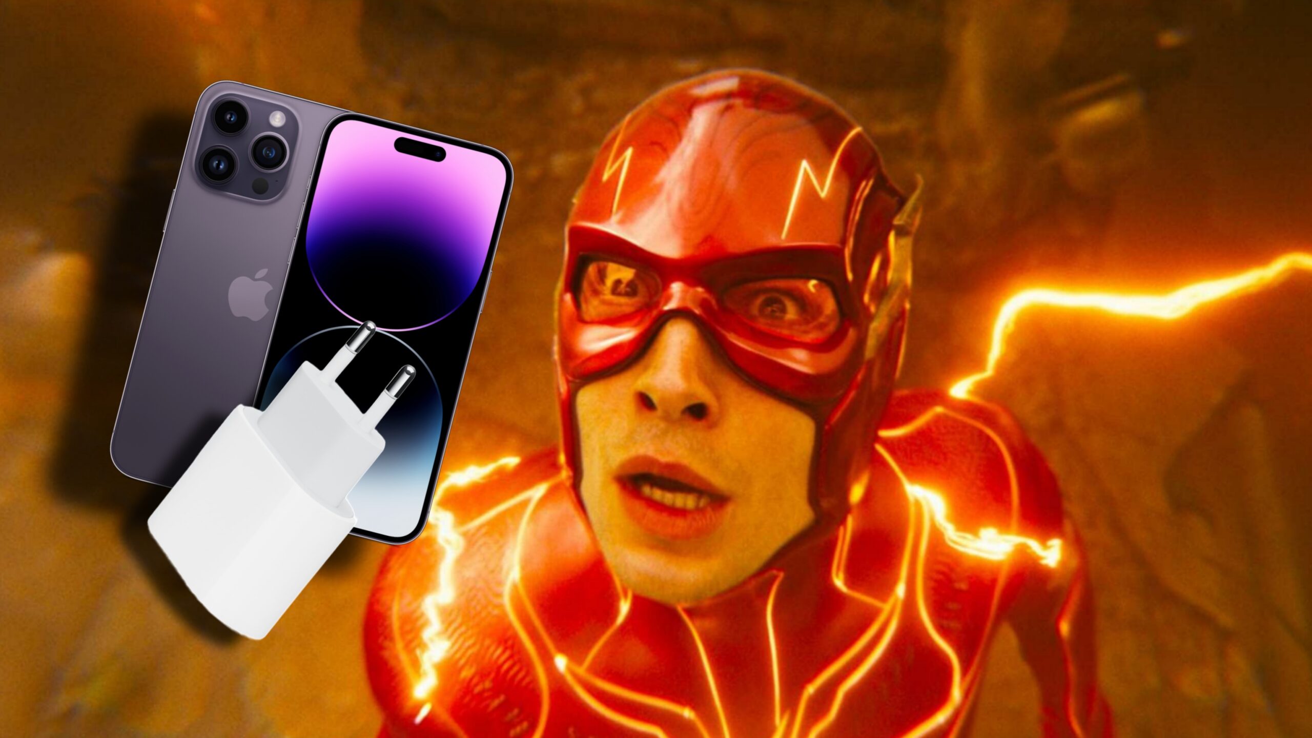 The Flash con Apple iPhone 14 Pro
