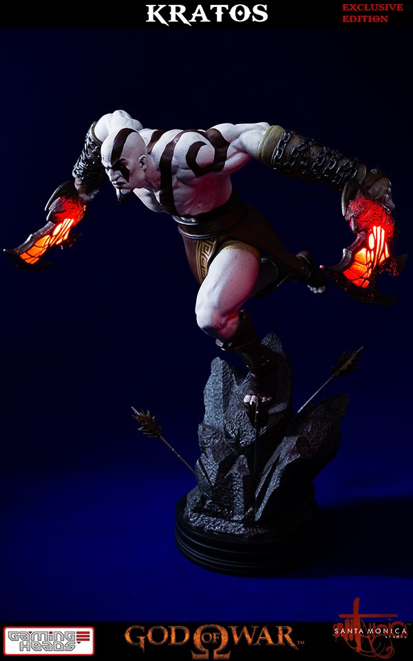 Kratos in affondo statuetta Gaming Heads