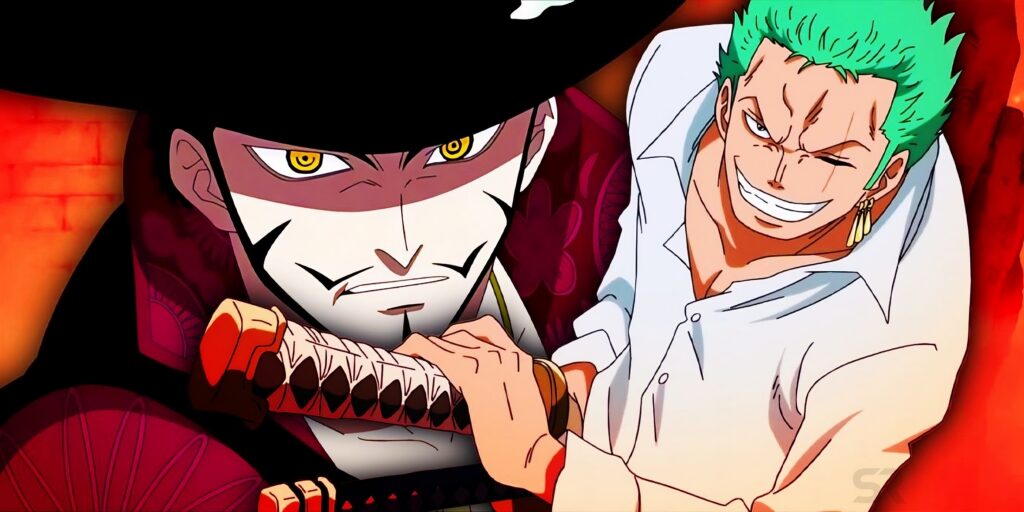 One Piece - Netflix, Zoro vs Mihawk: anime e live action a confronto