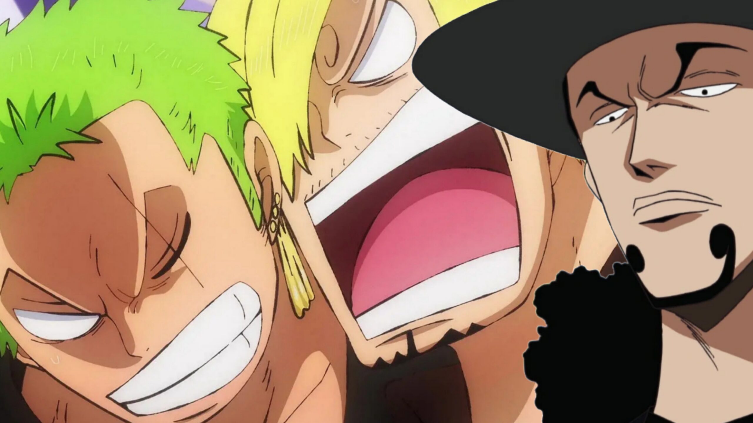 Zoro, Sanji e Lucci di One Piece