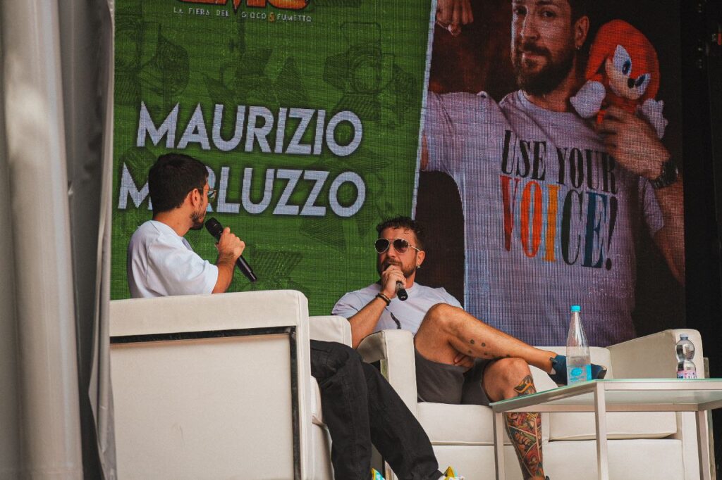  Il direttore artistico Tommaso Felici e Maurizio Merluzzo sul palco del Terni Comics 2023