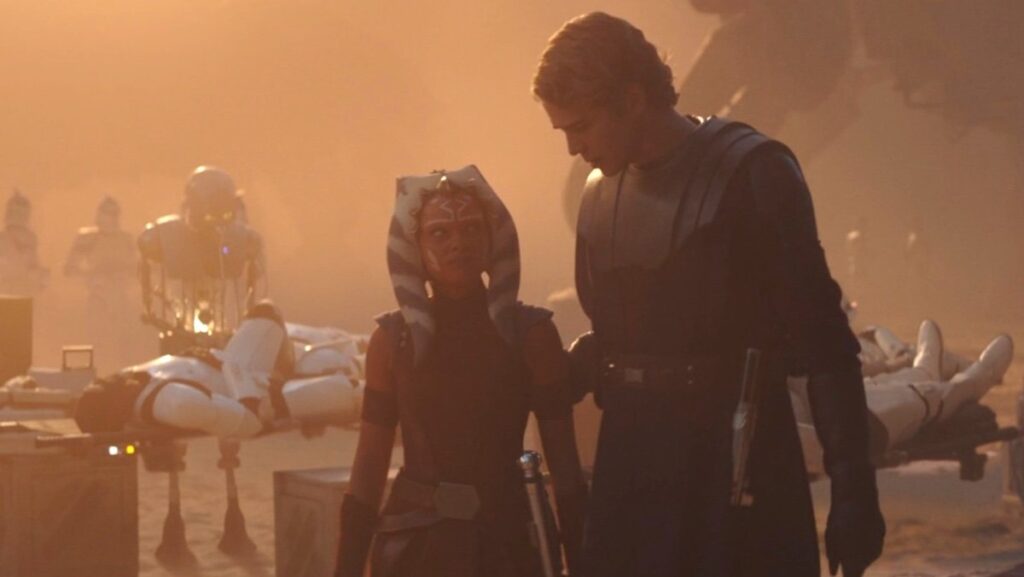 Ahsoka e Anakin star wars