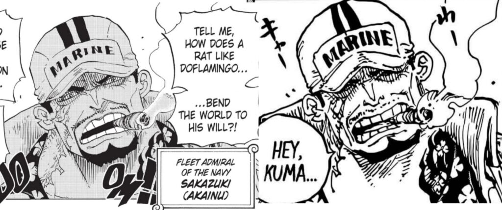 Akainu nel manga di One Piece