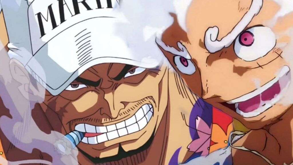 Akainu e Luffy di One Piece