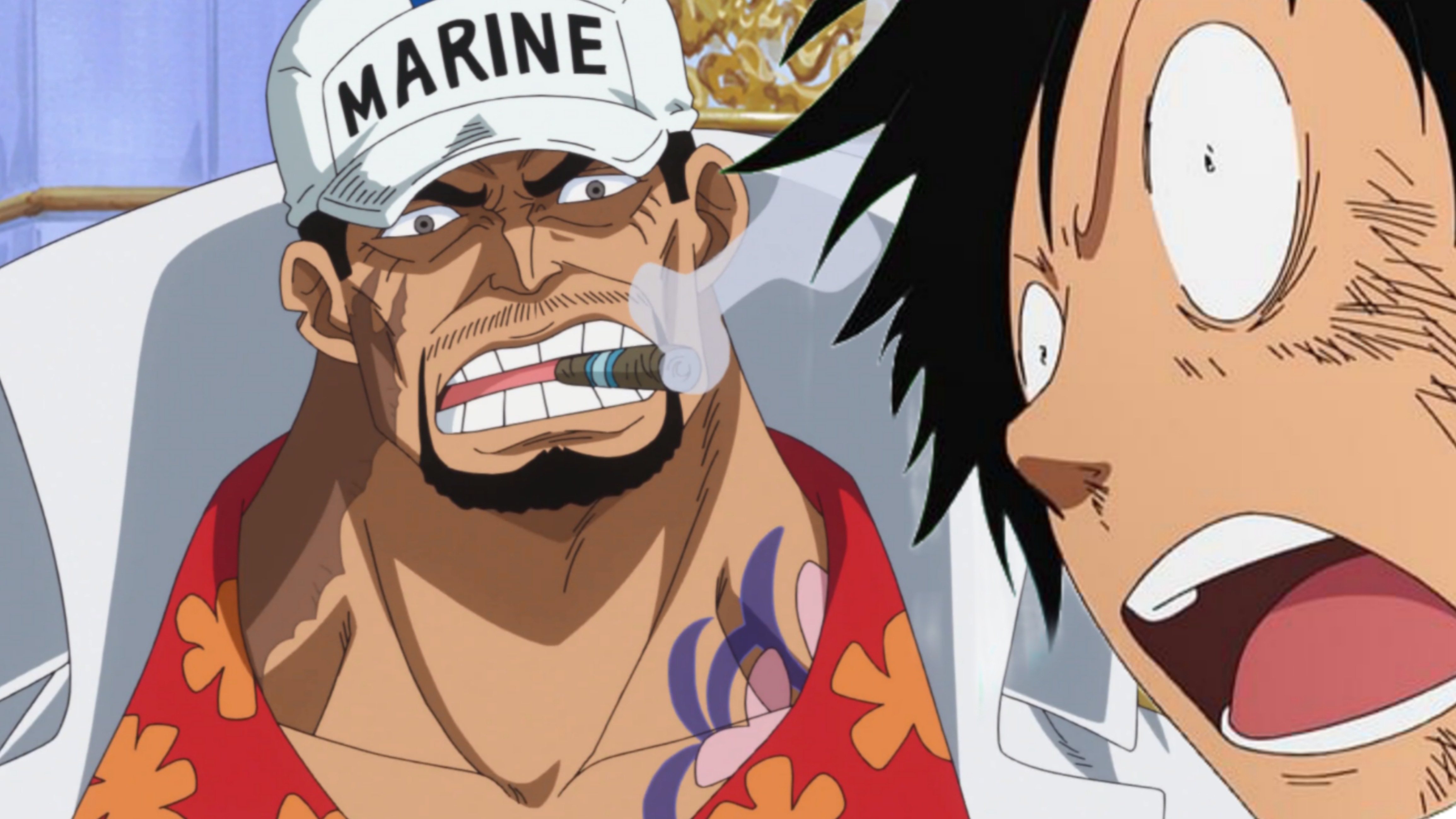 Akainu e Luffy di One Piece