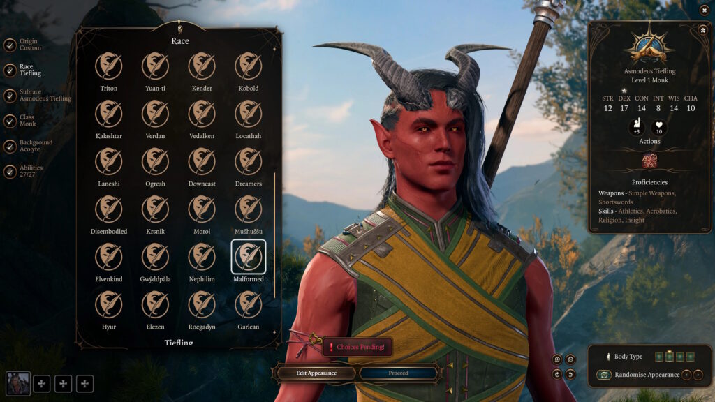 Baldur's Gate 3: oltre 50 nuove razze da DnD e Final Fantasy 14 grazie a una colossale mod 2 Baldur's Gate 3 Malformed