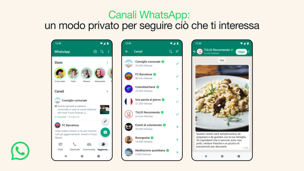 canali whatsapp