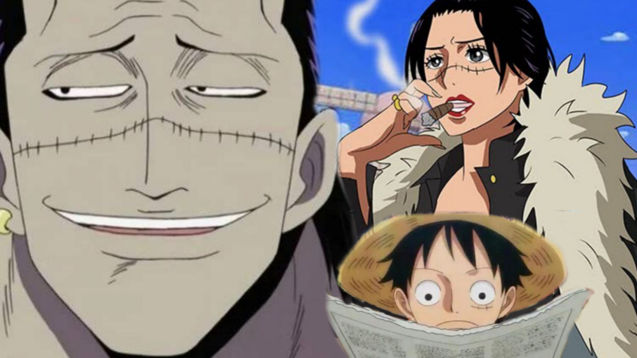 Crocodile e Luffy di One Piece