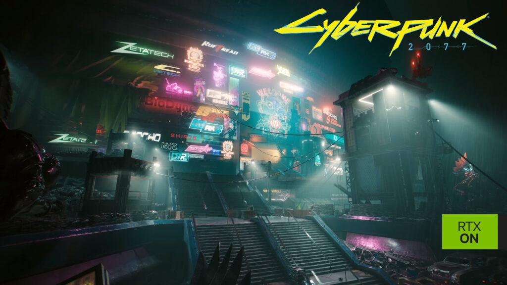 Cyberpunk 2077 Night City con DLSS 3.5