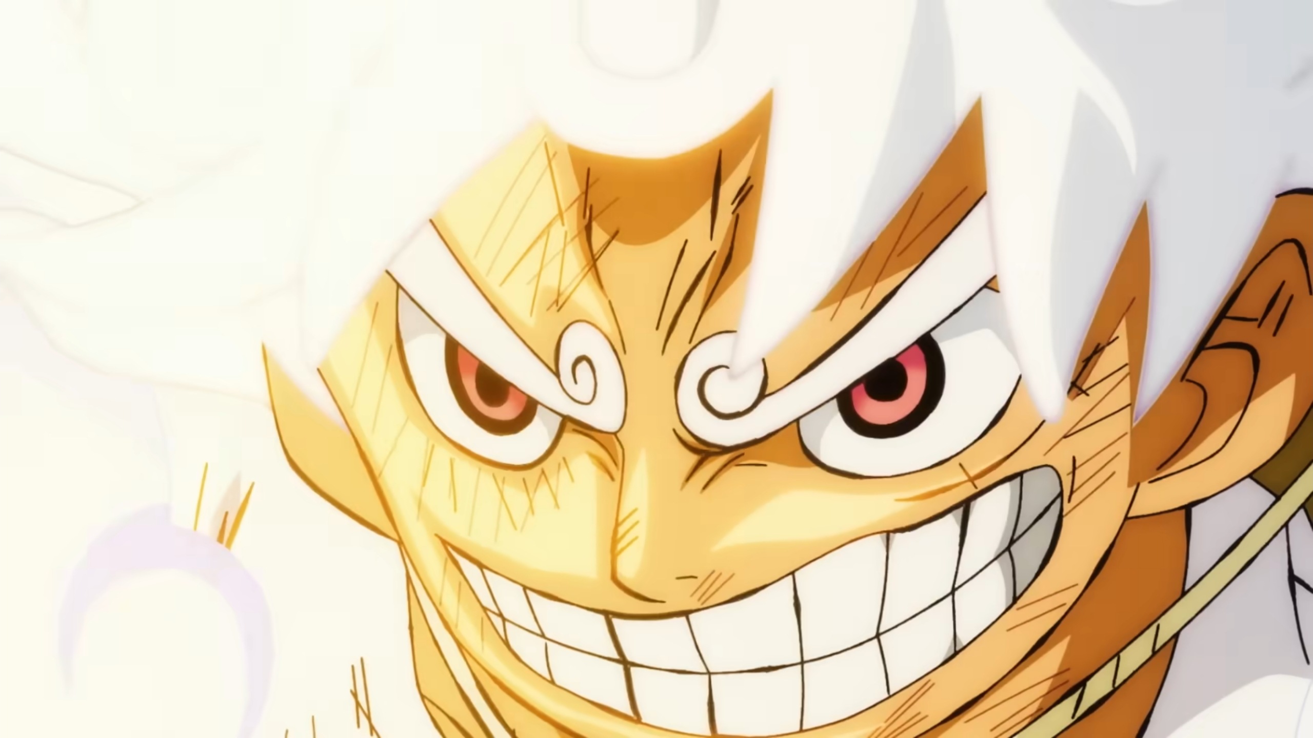 Luffy di One Piece trasformato nel Gear 5