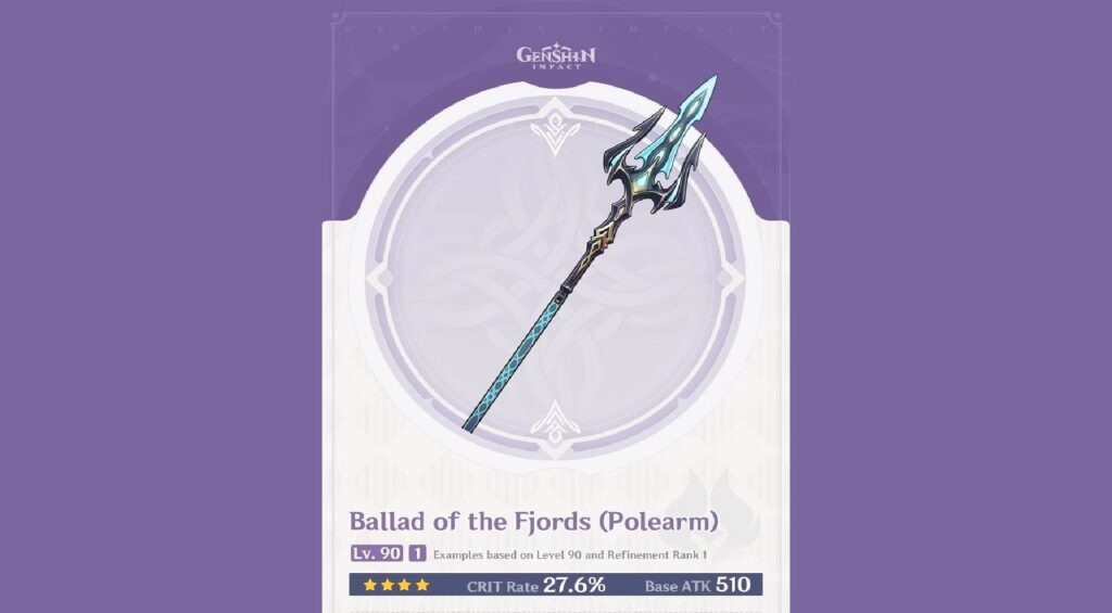 genshin impact ballad of fjords