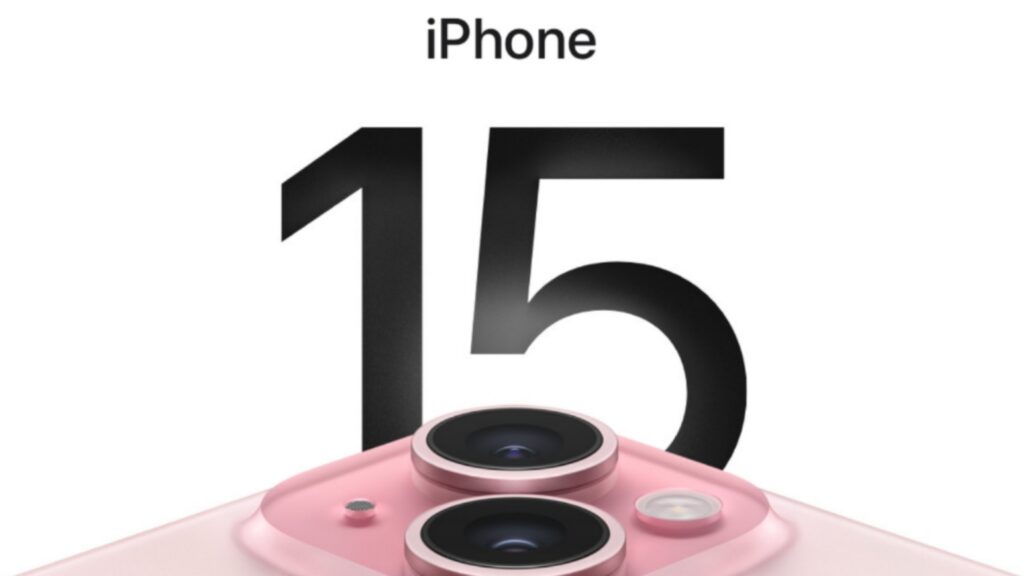 Apple iPhone 15 rosa con doppia fotocamera
