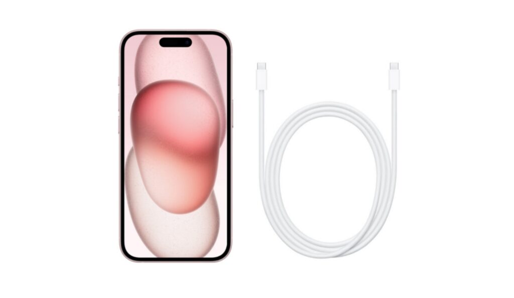 Apple iPhone 15 e cavo USB-C