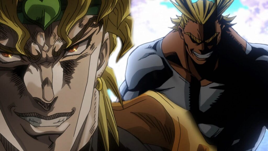 Dio Brando di Jojo con All Might di My Hero Academia