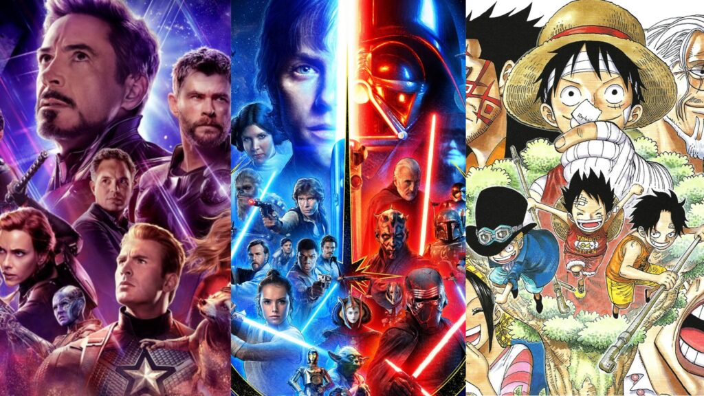 Avengers Endgame, Star Wars e One Piece