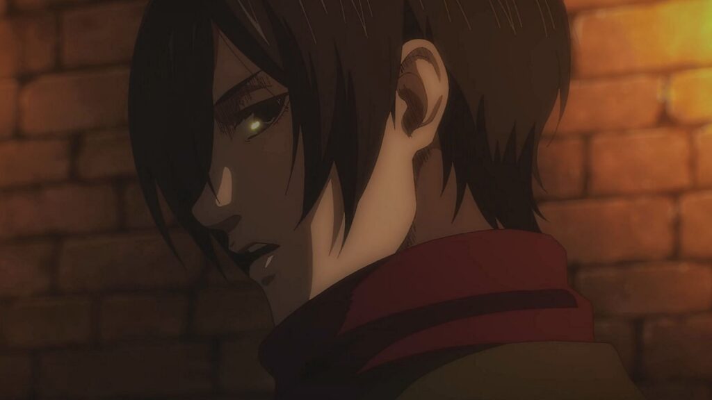 Mikasa nell'anime de L'attacco dei giganti
