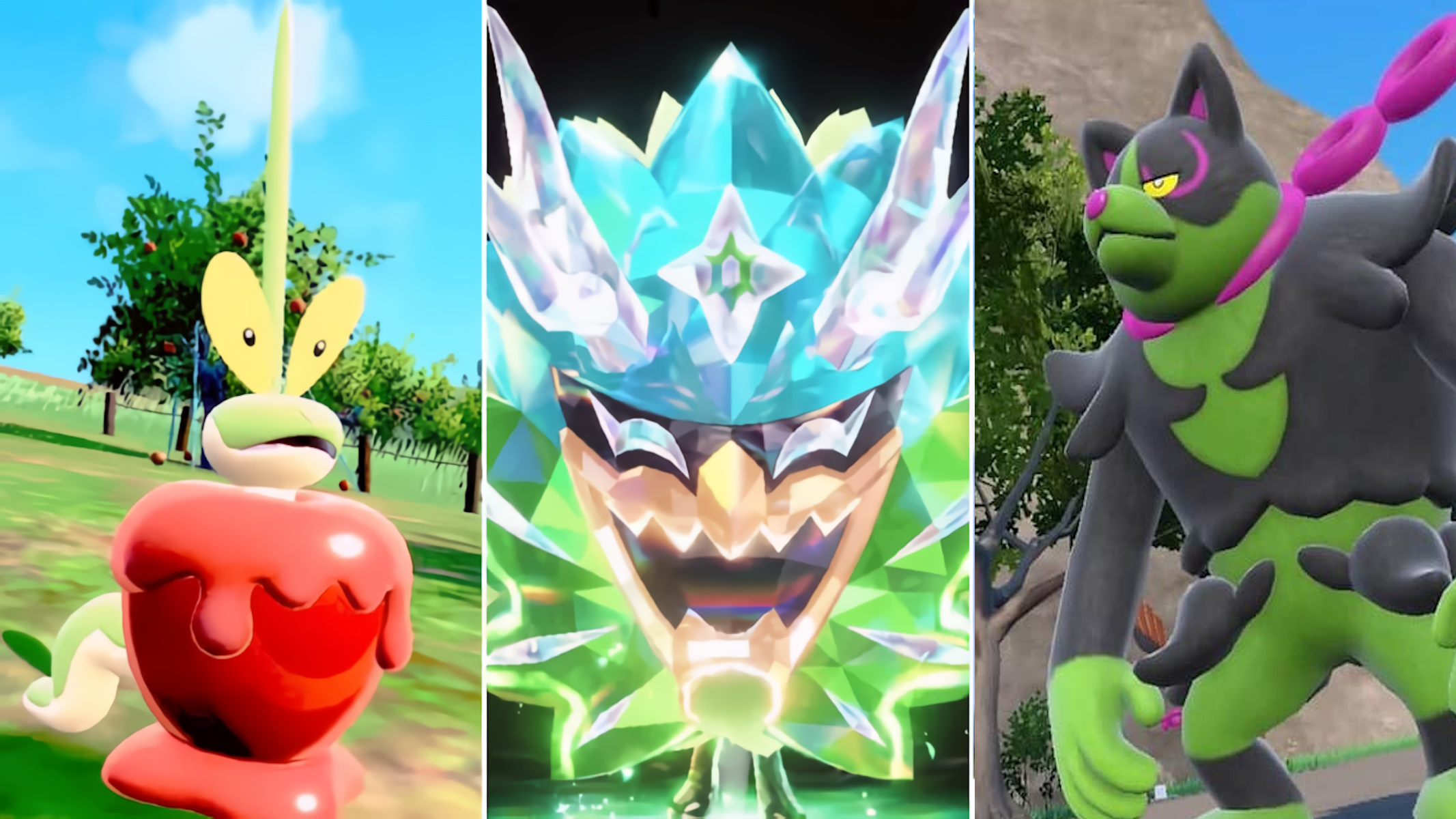 Pokémon Scarlatto e Violetto Dipplin, Ogerpon e Okidogi