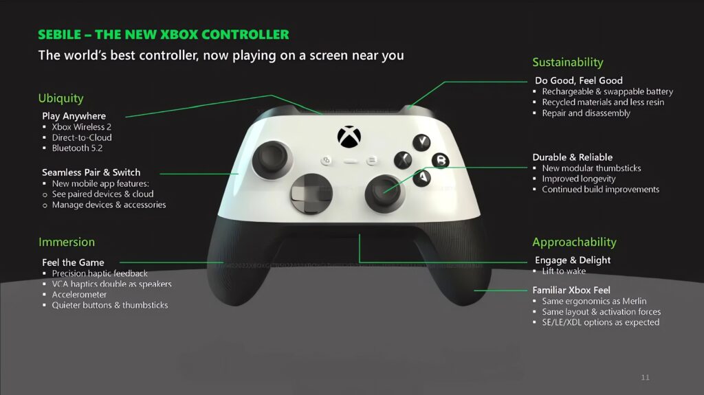 nuovo controller xbox sebille con feedback aptico