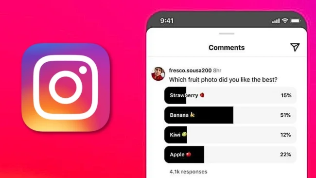 Instagram sondaggi in arrivo nei commenti