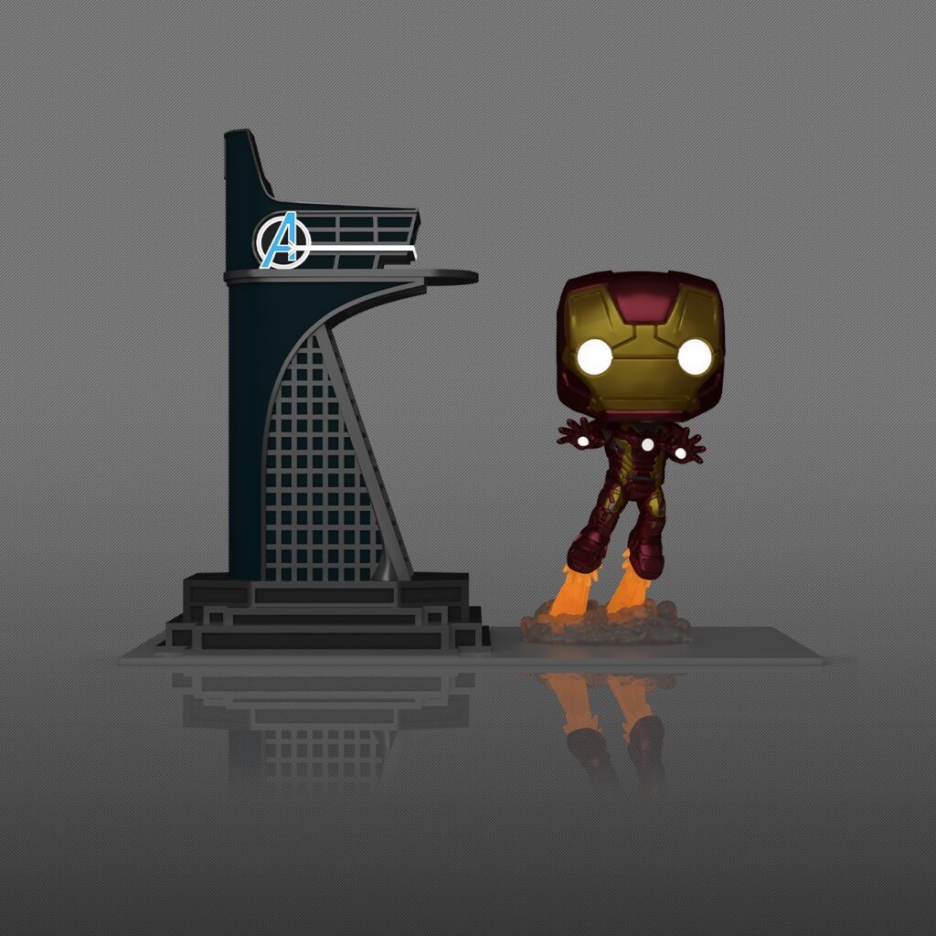 Pop Town Avengers Tower Iron Man Glow in the dark