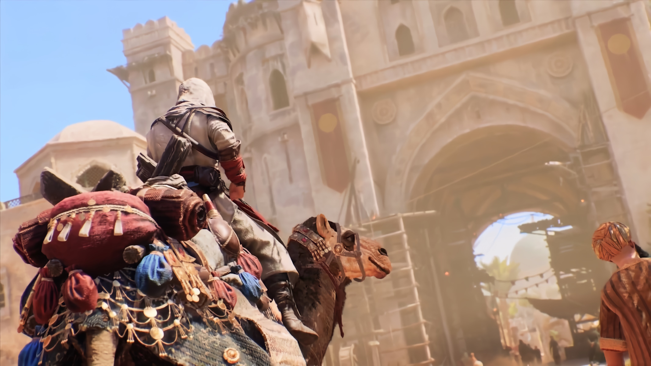 Assassin's Creed Mirage Basim su un cammello