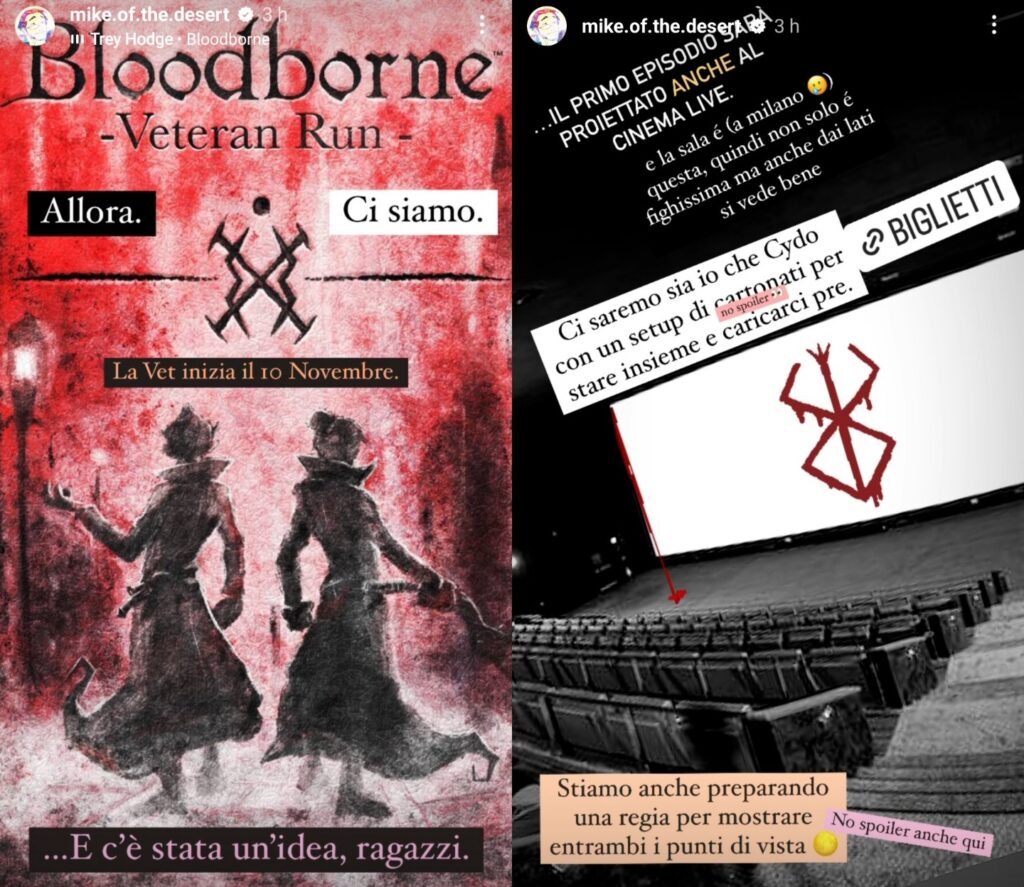 Mike of the Desert su Instagram annuncia Bloodborne Veteran Run