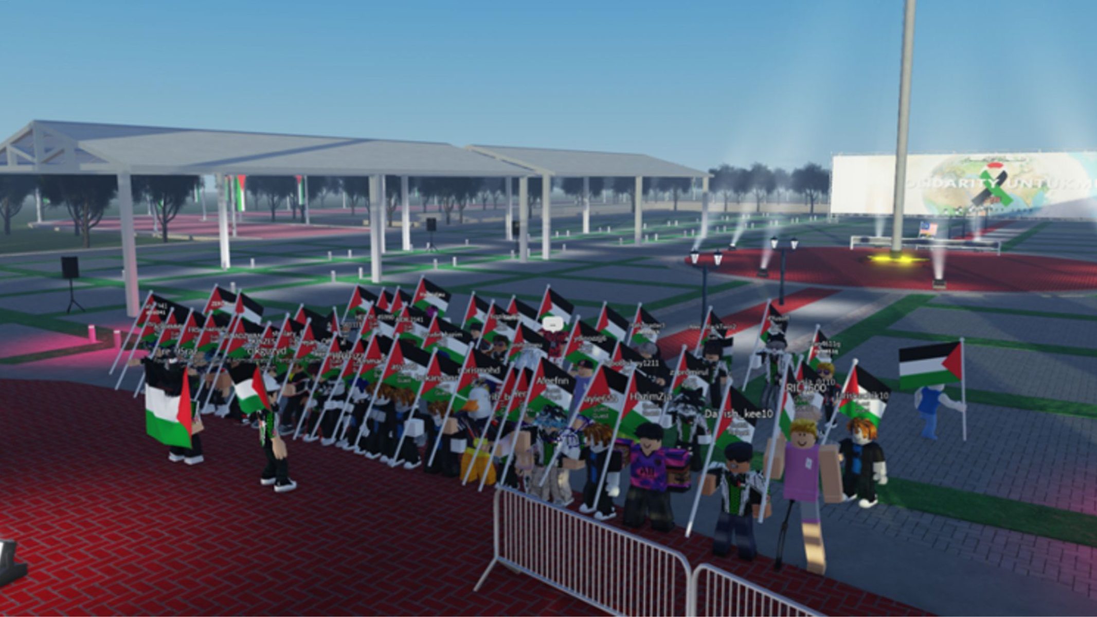 roblox protesta palestina