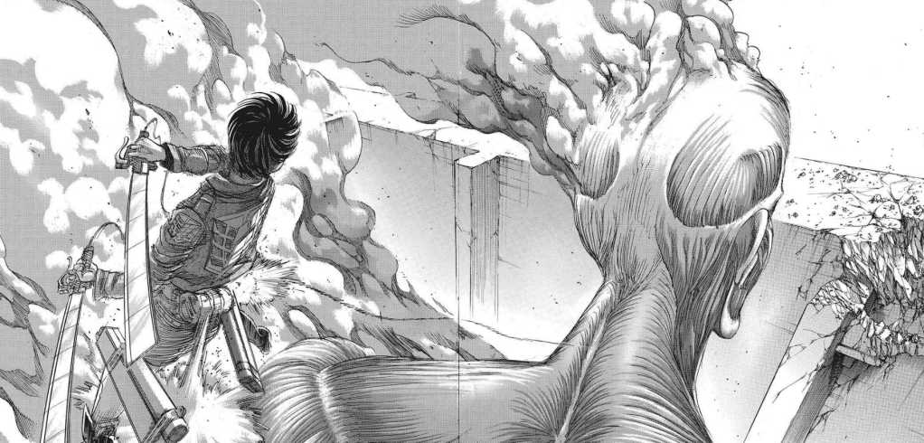 l'attacco dei giganti pagina doppia di  Hajime Isayama