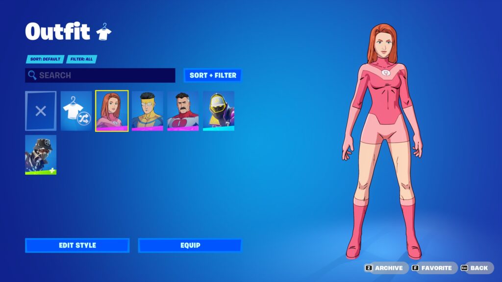 Atom Eve skin su fortnite