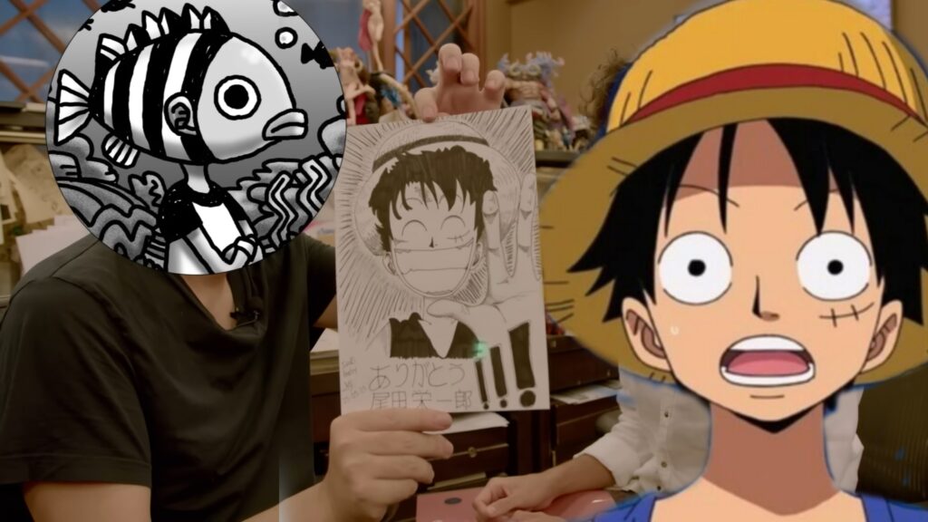 Eiichiro Oda e Luffy di One Piece