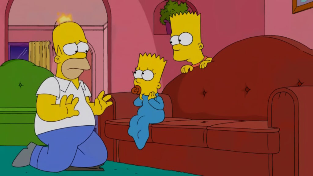 Homer Simpson stava per strangolare Maggie al posto di Bart