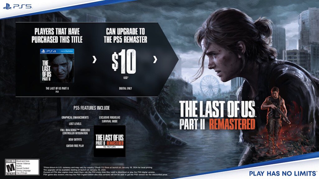 The Last of Us Part 2 Remastered Passaggio da PS4 a PS5