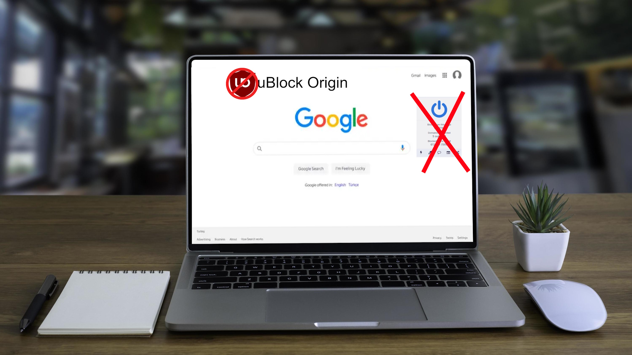 Google Chrome senza uBlock Origin