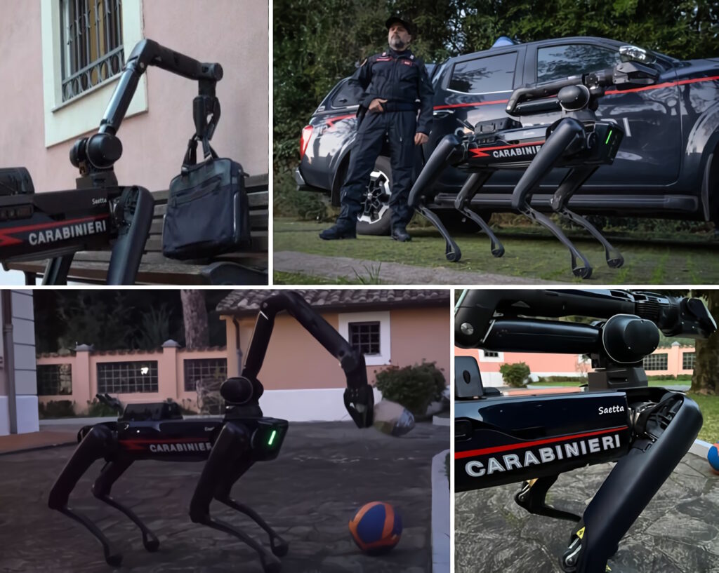 Saetta, il cane robot dei Carabinieri all'opera