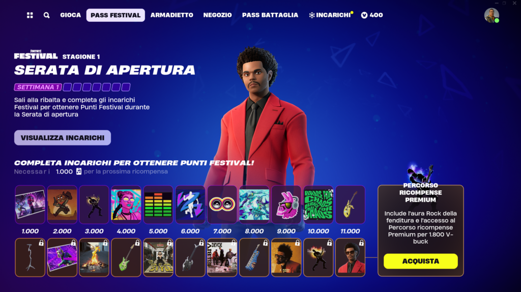 Fortnite Festival ricompense pass battaglia