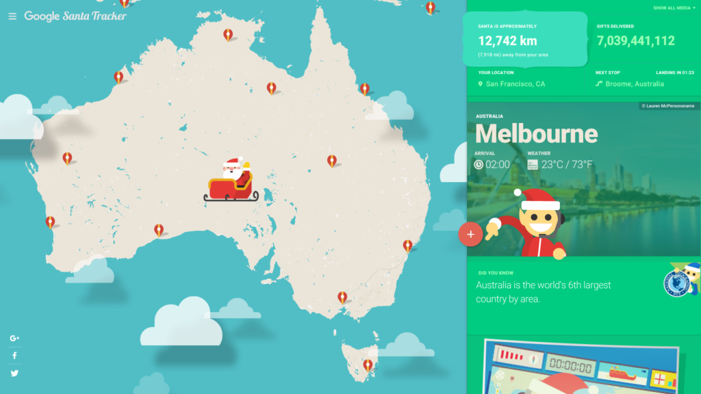 santa tracker tracker map 2 1