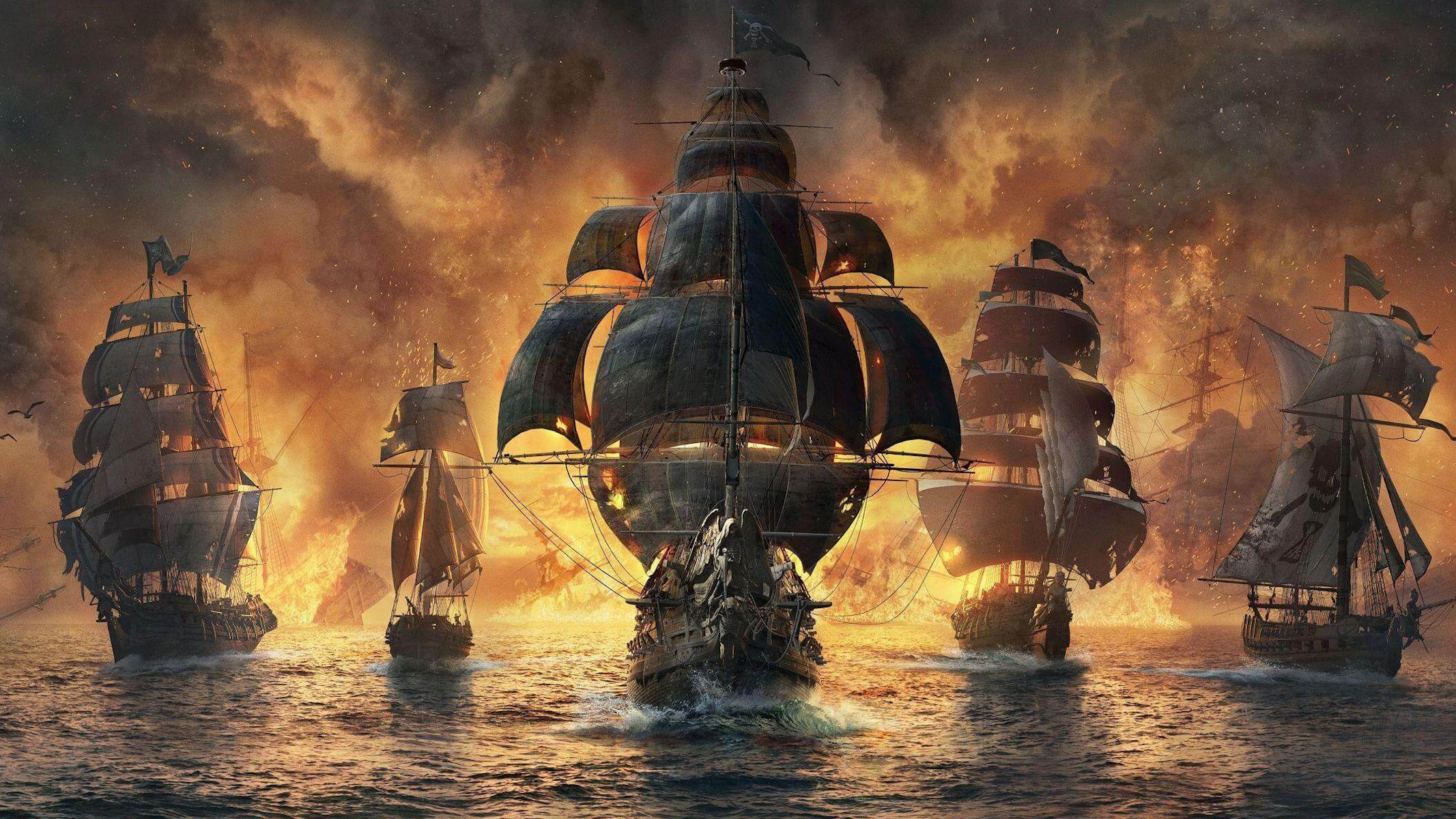 Skull and Bones Navi piratesche in un oceano di fuoco