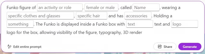 template per creare funko pop