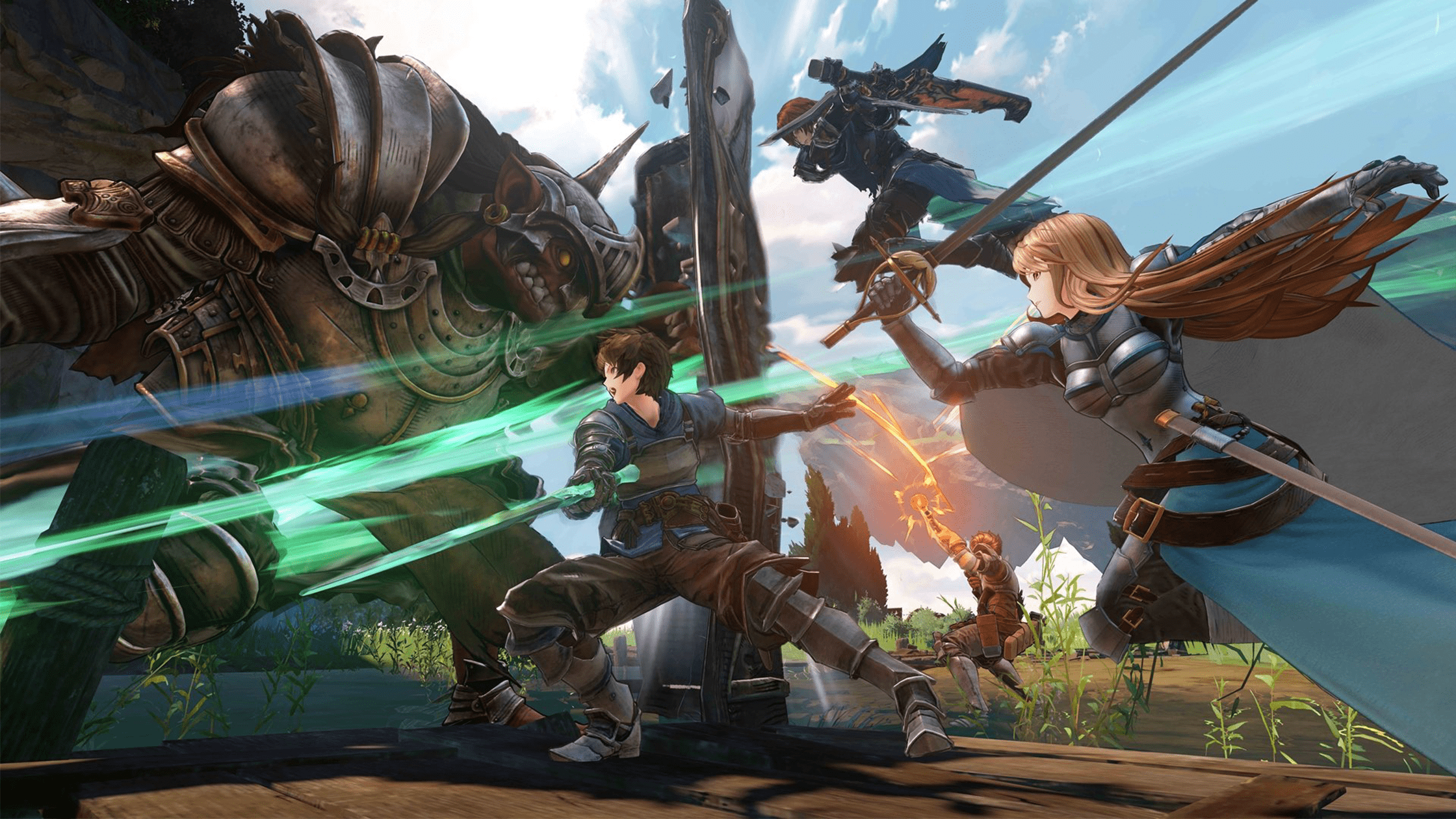 Granblue Fantasy Relink screenshot in combattimento RPG di Platinum Games e Cygames