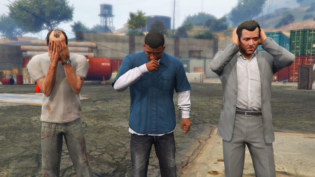 GTA 5 Franklin, Trevor e Michael