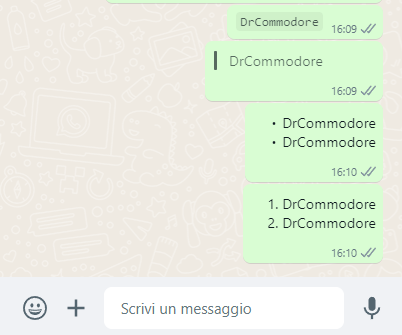 Whatsapp nuova formattazione