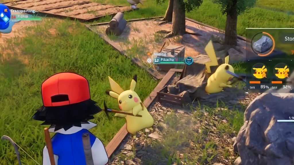 Palworld mod Pokémon con Pikachu minatore