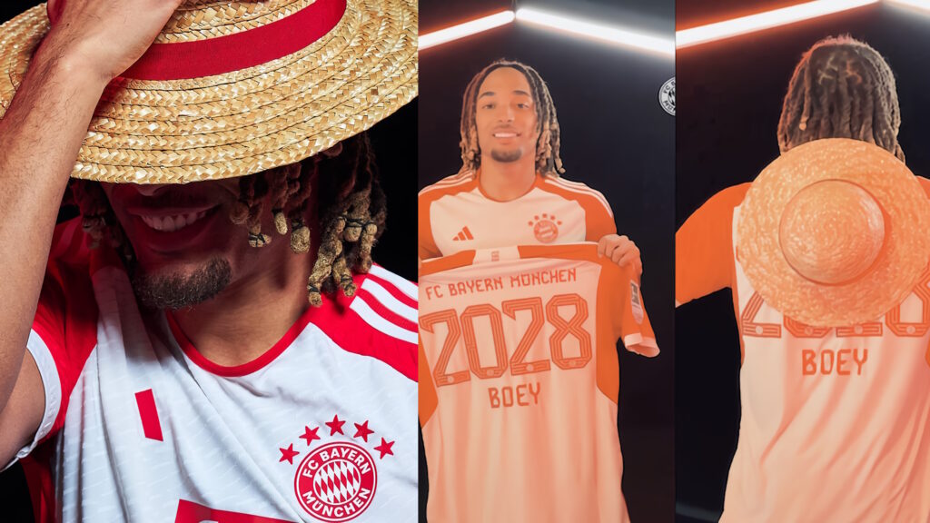 Sacha Boey presentazione a tema One Piece per il Bayern Monaco