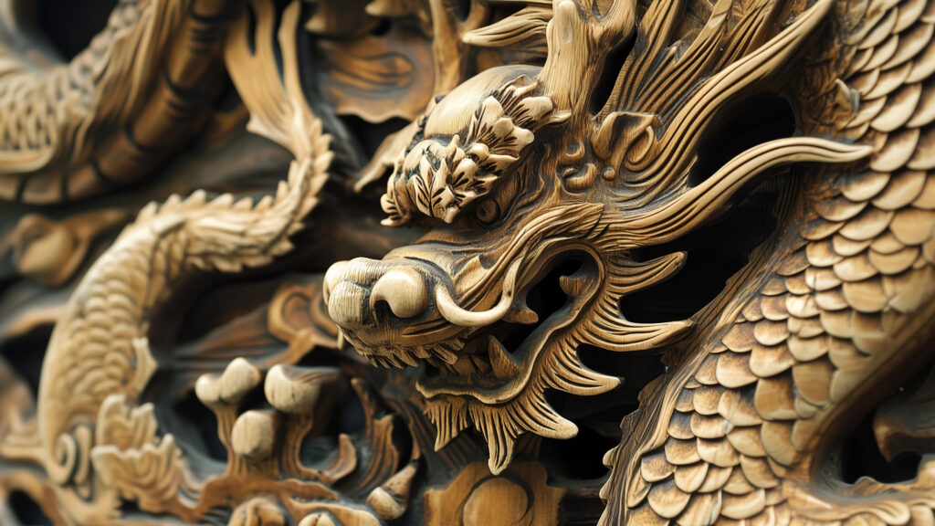 Statua di un drago cinese
