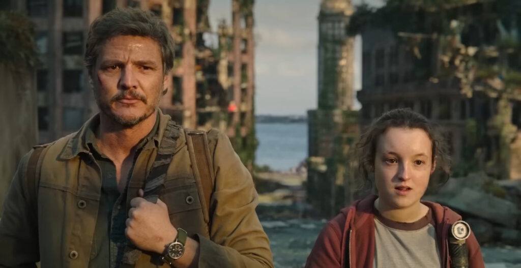 Pedro Pascal e Bella Ramsay nei panni di Joel ed Ellie in The Last of Us