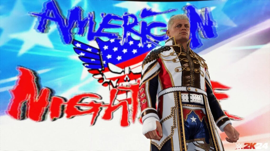 WWE 2K24 The American Nightmare Cody Rhodes al suo ingresso