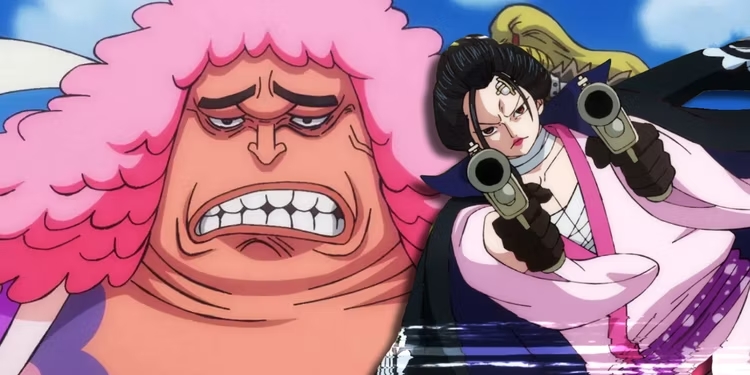 ashura and izo pointing a gun in one piece