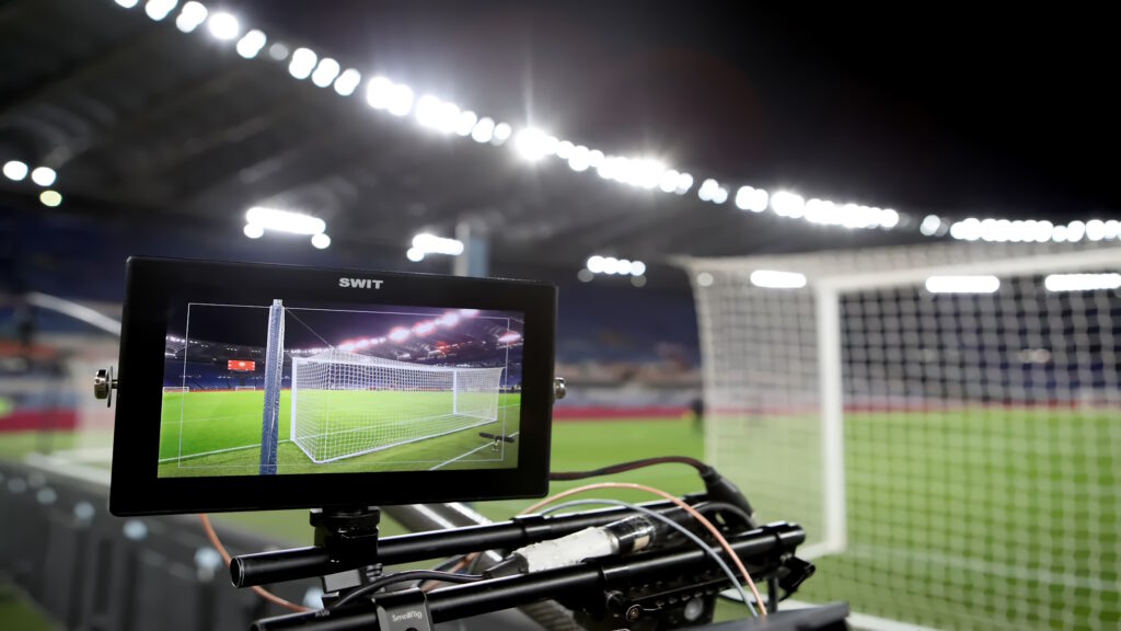 Telecamere a bordocampo nelle partite di calcio